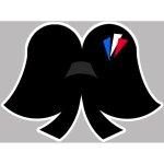 Coiffe alsacienne cocarde (5x3. 7 cm) sticker / autocollant