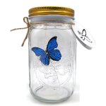 Collection de papillons de simulation dans un bocal, pot a papillons qui bouge, lumire led romantique ...