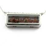 Collier tourmaline multicolore brut. mod�le rectangle.