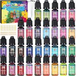 Colorant liquide de bougie - 30 couleurs x10ml cire dye, pour la fabrication, kit pigment concentre ...