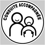 Conduite accompagnée stress ado - 15cm - sticker / autocollant Conduite accompagnée stress ado - 15cm - sticker / autocollant