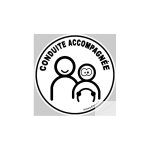 Conduite accompagnée ado concentré - 15cm - sticker / autocollant Conduite accompagnée ado concentré - 15cm - sticker / autocollant