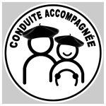 Conduite accompagn�e beret basque - 15cm - sticker / autocollant