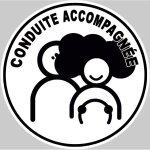 Conduite accompagnée coupe ado - 15cm - sticker / autocollant Conduite accompagnée coupe ado - 15cm - sticker / autocollant