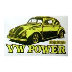 Copy of sticker vw power cox berline jaune 10. 5x7 cm bigdaddyjo autocollant