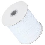 Cordon de cire rond protection de l'environnement pour la couture en cuir handknitting necklace (blanc) ...
