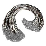 Cordon de collier 100pcs avec fermoirs, collier pour pendentifs, chanes de collier en vrac de 18 pouces ...