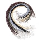 Cordon de collier, 50 pièces, cordon en coton ciré avec fermoir, 50 cm, pour breloques, pendentifs, bracelets, ... Cordon de collier, 50 pièces, cordon en coton ciré avec fermoir, 50 cm, pour breloques, pendentifs, bracelets, ...