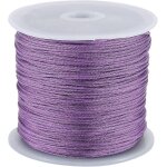 Cordon en nylon de 0, 8 mm, fil noeud chinois macram queue de rat bracelet tress (violet clair)