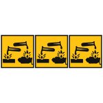 Corrosif carr� (3stickers 10x10cm) - sticker / autocollant