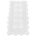 Coton fait a la main crochet dentelle coureur de table blanche rectangle basse table commode dcor