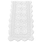 Coton fait a la main crochet dentelle coureur de table blanche rectangle basse table commode dcor