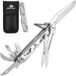 Couteau multifonction de poche 12 en 1, ciseaux, tournevis, couteau suisse en acier inoxydable avec etui, ... Couteau multifonction de poche 12 en 1, ciseaux, tournevis, couteau suisse en acier inoxydable avec etui, ...