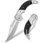 Couteau pliant en acier, couteau a une main avec manche g10, couteau de poche avec clip ceinture, grand ...