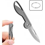 Couteau pliant de poche en alliage de titane avec 1 porte - cls, mini couteaux portables, petit couteau ...