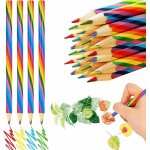 Crayon arc - en - ciel, 4 en 1 crayons de couleur arc en ciel en bois, crayon a dessiner pour enfant ...