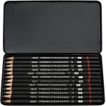 Crayon dessin professionnel, crayon papier hb bote en fer, crayon a papier12 pices, convient aux enfants ...