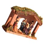 Creche en resine, statue de la nativite, decoration de table pour noel, ornement religieux, ref. : 8617 ...