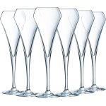 Cristal 6 fltes a champagne 20 cl - collection open up, white