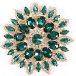 Cristal verre strass décoration diy vêtements femmes accessoires 11cm (vert base dâ¿or) Cristal verre strass décoration diy vêtements femmes accessoires 11cm (vert base dâ¿or)