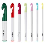 Crochets, 7mm a 20mm crochet kit pour crocheteur, crochets en plastique aiguilles a tricoter e
