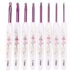 Crochets 8 pcs aiguilles a tricoter souples antidrapantes bonne adhrence ensemble avec marque pour ...