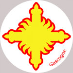 Croix gascogne - 10cm - sticker / autocollant