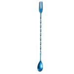 Cuill�re a cocktail stirring bar mixing long cuill�re en acier inoxydable a motif en spirale cuill�res ...