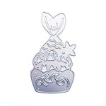 Cup fish tail ice cream metal cutting dies embossing stencil diy album template
