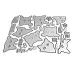 Cute for cat suit knife mold embossing mould printing diy scrapbooking mould