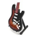 Decoration guitare miniature 22 cm avec son chevalet ritchie blackmore 2