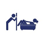 D�coration salle de bain autocollant adh�sif sticker - taille : 4 cm - couleur : violet