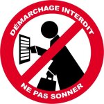 D�marchage interdit ne pas sonner - 5cm - sticker / autocollant