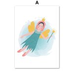 Dessin anim fe oiseau dessin anim dessin anim, etoile oiseau, art mural pour ppinire, toile peinture ...