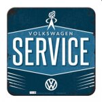 Dessous de verre volkswagen vw service en metal 9x9cm