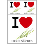 Les deux - s�vres (1fois 10cm 2fois 5cm) - sticker / autocollant