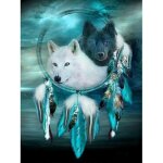 Diamond painting kits art craft peinture par num�ro praying women dream catcher wolf crystal strass peinture ...