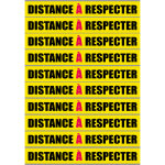 Distance a respecter - 10 unit�s - 20x2. 5cm - sticker / autocollant