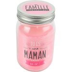 Dites le avec des mots mo0156 bougie mason jar cire / verre rose 7, 80 x 7, 80 x 13, 20 cm