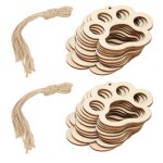 Diy hollow bear footprint copeaux de bois - pendentifs d'artisanat en bois pour des projets cr�atifs