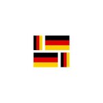 Drapeau allemagne - 4 x autocollant sticker voiture moto valise pc portable drapeau allemagne