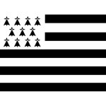 Drapeau bretagne - 10x7cm - sticker / autocollant