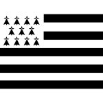 Drapeau bretagne - 5x3. 3cm - sticker / autocollant