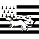Drapeau bretagne hermine - 15x11cm - sticker / autocollant