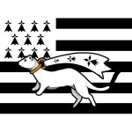 Drapeau bretagne hermine - 5x3. 3cm - sticker / autocollant