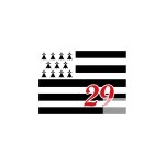 Drapeau breton 29 - 15x11cm - sticker / autocollant