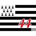 Drapeau breton 44 - 29x21cm - sticker / autocollant