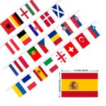 Drapeaux europens 24 equipes participantes, echarpe de football europenne, banderoles en tissu pour ...