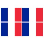 Drapeau france (4 fois 9. 5x6. 3 cm) - sticker / autocollant