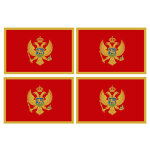 Drapeau mont�n�gro (4 fois 9. 5x6. 3cm) - sticker / autocollant